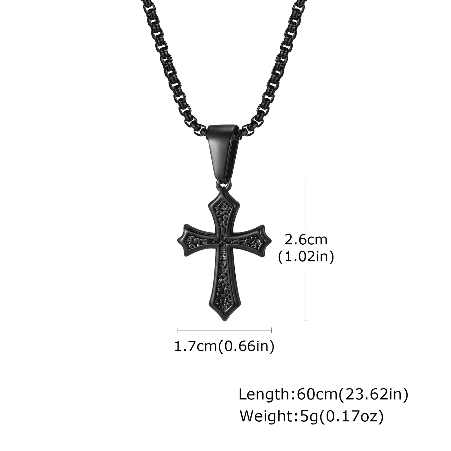 Jewelry Gifts Hip Hop Cross Necklace for Men Women, Stainless Steel Chic Cross Pendant,Christian Classic | MONMONSHOP