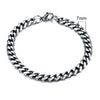 MMS 3-11mm Chunky Miami Curb Chain Bracelet for Men, Stainless Steel Cuban Link Chain Wristband Classic Punk Heavy Male Jewelry