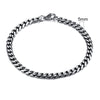 MMS 3-11mm Chunky Miami Curb Chain Bracelet for Men, Stainless Steel Cuban Link Chain Wristband Classic Punk Heavy Male Jewelry