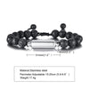 New Men's Casual Lava Stone Beads Urn Bracelets for Ashes, Hollow Tube Cremation Keepsake Memorial Jewelry,Length Adjustable | MMS