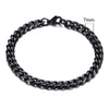MMS 3-11mm Chunky Miami Curb Chain Bracelet for Men, Stainless Steel Cuban Link Chain Wristband Classic Punk Heavy Male Jewelry
