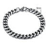MMS 3-11mm Chunky Miami Curb Chain Bracelet for Men, Stainless Steel Cuban Link Chain Wristband Classic Punk Heavy Male Jewelry