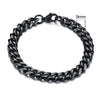 MMS 3-11mm Chunky Miami Curb Chain Bracelet for Men, Stainless Steel Cuban Link Chain Wristband Classic Punk Heavy Male Jewelry