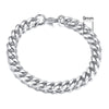 MMS 3-11mm Chunky Miami Curb Chain Bracelet for Men, Stainless Steel Cuban Link Chain Wristband Classic Punk Heavy Male Jewelry