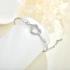 To My Daughter Infinite Symbol Hollow Heart Bracelet With Gift Box For Daughter's Birthday Party Adult Gifts | MONMONSHOP