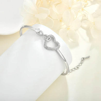 To My Daughter Infinite Symbol Hollow Heart Bracelet With Gift Box For Daughter's Birthday Party Adult Gifts | MONMONSHOP