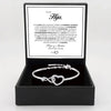 To My Daughter Infinite Symbol Hollow Heart Bracelet With Gift Box For Daughter's Birthday Party Adult Gifts | MONMONSHOP