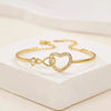 To My Daughter Infinite Symbol Hollow Heart Bracelet With Gift Box For Daughter's Birthday Party Adult Gifts | MONMONSHOP