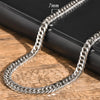 MMS 3/5/7/9mm Thick Cuban Chain Necklaces for Men Women,Simple Miami Curb Links Collar,Waterproof Stainless Steel Unisex Chain
