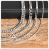 MMS 3/5/7/9mm Thick Cuban Chain Necklaces for Men Women,Simple Miami Curb Links Collar,Waterproof Stainless Steel Unisex Chain