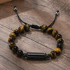 New Men's Casual Lava Stone Beads Urn Bracelets for Ashes, Hollow Tube Cremation Keepsake Memorial Jewelry,Length Adjustable | MMS