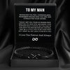 Men's Leather Rope Bracele For Birthday Father's Day Christmas Gifts To My Man Custom Engraved | MONMONShop