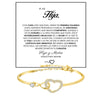 To My Daughter Infinite Symbol Hollow Heart Bracelet With Gift Box For Daughter's Birthday Party Adult Gifts | MONMONSHOP