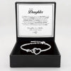 To My Daughter Infinite Symbol Hollow Heart Bracelet With Gift Box For Daughter's Birthday Party Adult Gifts | MONMONSHOP