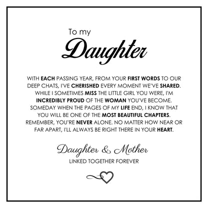 To My Daughter Infinite Symbol Hollow Heart Bracelet With Gift Box For Daughter's Birthday Party Adult Gifts | MONMONSHOP