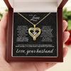 To My Love Eternal Heart Double layered Heart shaped Necklace With Gift Box For Gilrfriend Wife Christmas Valentine's Day Gifts  MONMONSHOP