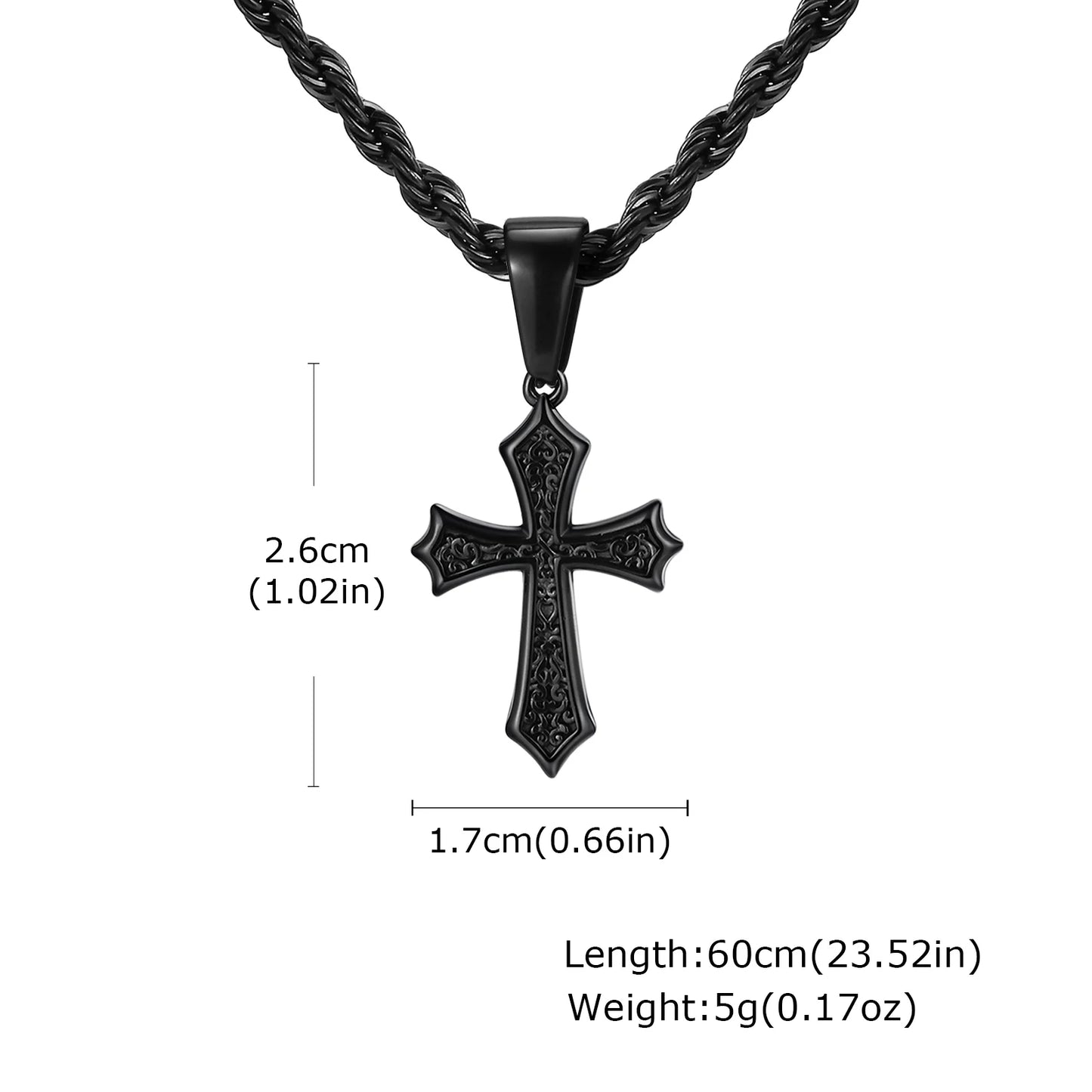 Jewelry Gifts Hip Hop Cross Necklace for Men Women, Stainless Steel Chic Cross Pendant,Christian Classic | MONMONSHOP