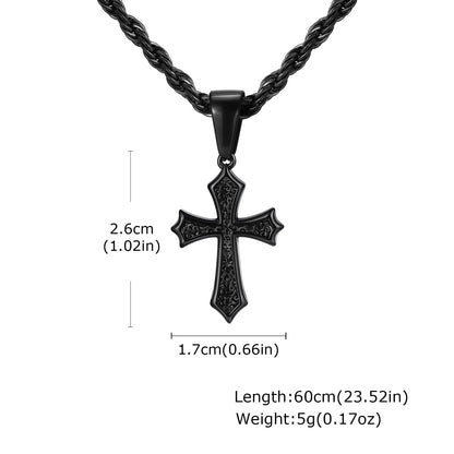 Jewelry Gifts Hip Hop Cross Necklace for Men Women, Stainless Steel Chic Cross Pendant,Christian Classic | MONMONSHOP