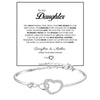 To My Daughter Infinite Symbol Hollow Heart Bracelet With Gift Box For Daughter's Birthday Party Adult Gifts | MONMONSHOP