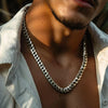 MMS 3/5/7/9mm Thick Cuban Chain Necklaces for Men Women,Simple Miami Curb Links Collar,Waterproof Stainless Steel Unisex Chain
