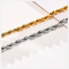 Unisex Rope Chain Bracelets for Men Women, Stainless Steel Twisted Links Chain Bracelet,Simple Classic Jewelry Gift for Him | MONMONSHOP
