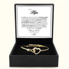 To My Daughter Infinite Symbol Hollow Heart Bracelet With Gift Box For Daughter's Birthday Party Adult Gifts | MONMONSHOP