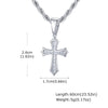 Jewelry Gifts Hip Hop Cross Necklace for Men Women, Stainless Steel Chic Cross Pendant,Christian Classic | MONMONSHOP