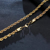 Dainty Gold Color Rope Chain Necklaces for Women Men,Chic Twisted Collar, Waterproof Stainless Steel Link 2/3/4/5mm Width | MONMONSHOP - monmonshop.com