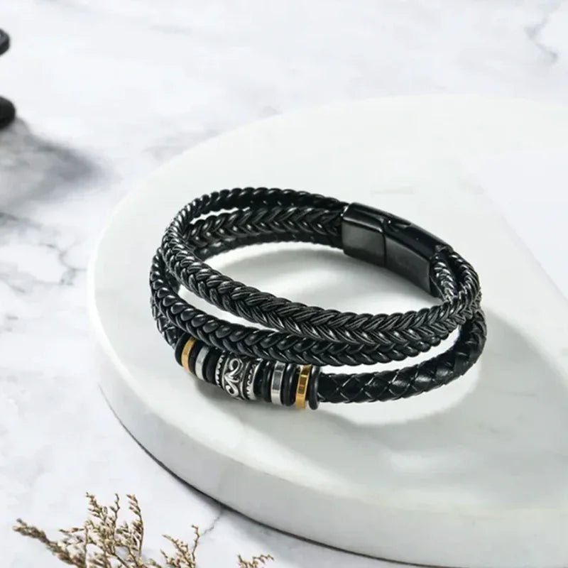 Eternal Love Complete Bracelet Gift Set To My Son Three layer Leather Bracelet for Boy Birthday Children's Day Christmas Gifts | MMS - monmonshop.com