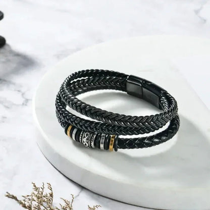 Eternal Love Complete Bracelet Gift Set To My Son Three layer Leather Bracelet for Boy Birthday Children's Day Christmas Gifts | MMS - monmonshop.com