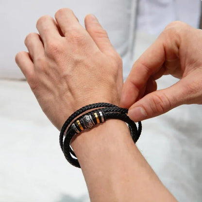 Eternal Love Complete Bracelet Gift Set To My Son Three layer Leather Bracelet for Boy Birthday Children's Day Christmas Gifts | MMS - monmonshop.com