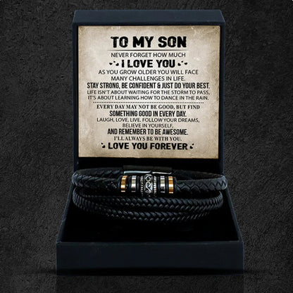 Eternal Love Complete Bracelet Gift Set To My Son Three layer Leather Bracelet for Boy Birthday Children's Day Christmas Gifts | MMS - monmonshop.com