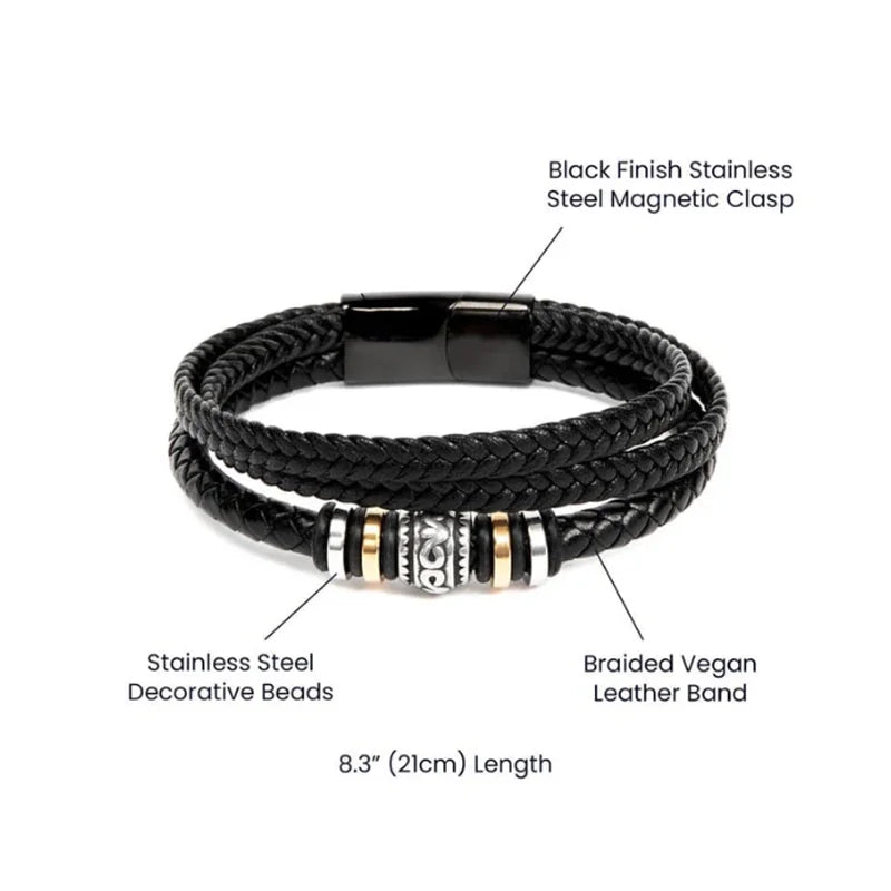 Eternal Love Complete Bracelet Gift Set To My Son Three layer Leather Bracelet for Boy Birthday Children's Day Christmas Gifts | MMS - monmonshop.com