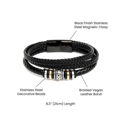 Eternal Love Complete Bracelet Gift Set To My Son Three layer Leather Bracelet for Boy Birthday Children's Day Christmas Gifts | MMS - monmonshop.com