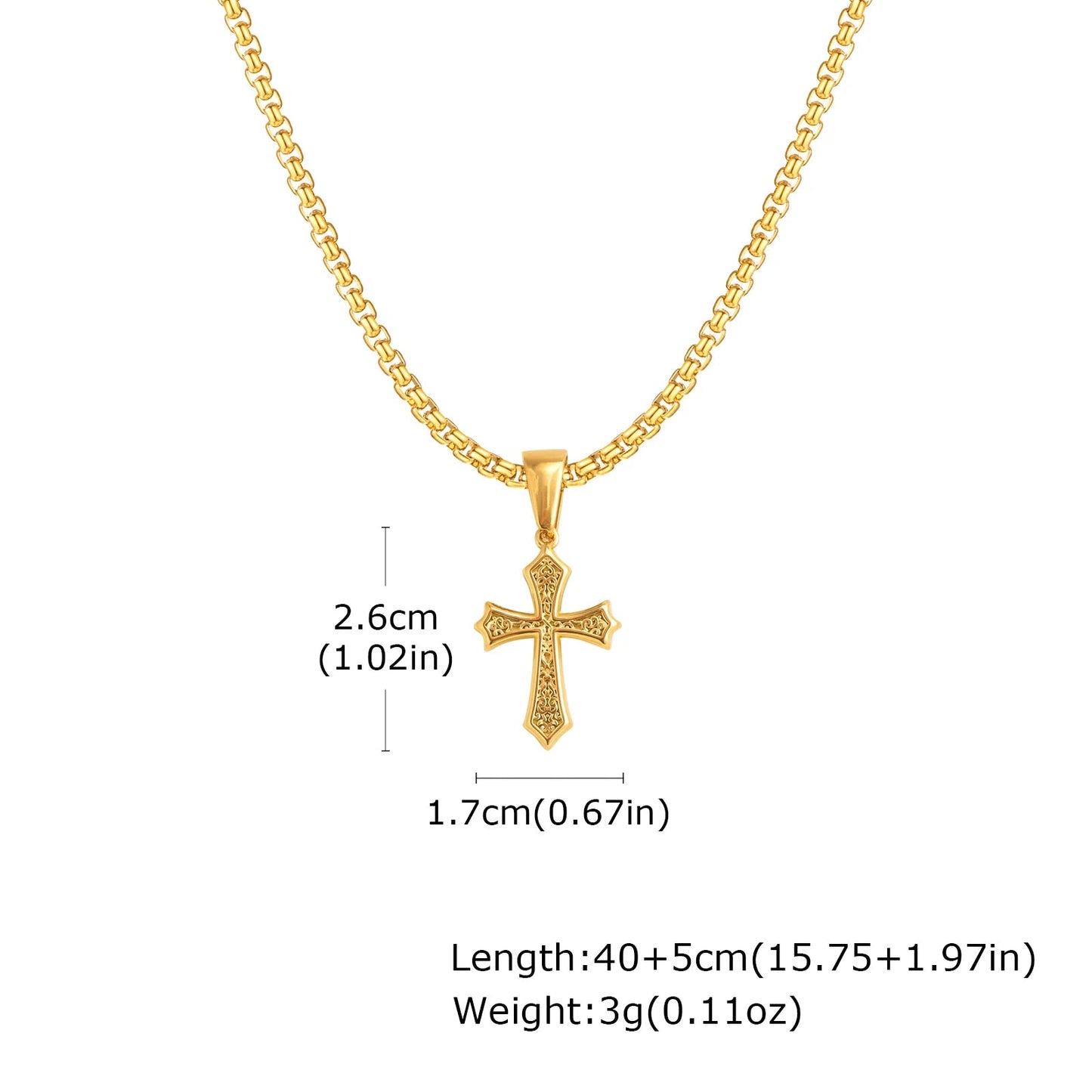 Jewelry Gifts Hip Hop Cross Necklace for Men Women, Stainless Steel Chic Cross Pendant,Christian Classic | MONMONSHOP - monmonshop.com