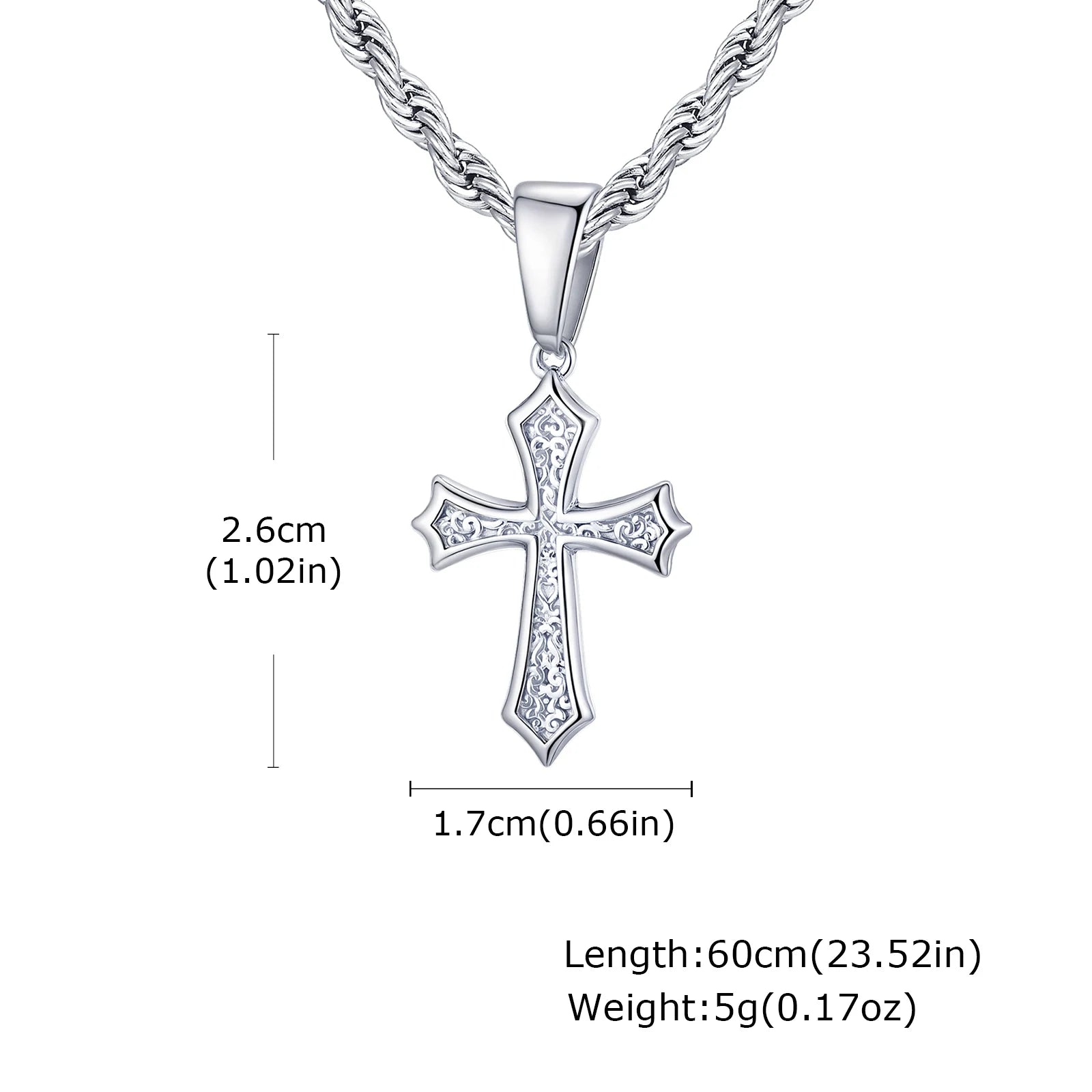 Jewelry Gifts Hip Hop Cross Necklace for Men Women, Stainless Steel Chic Cross Pendant,Christian Classic | MONMONSHOP - monmonshop.com