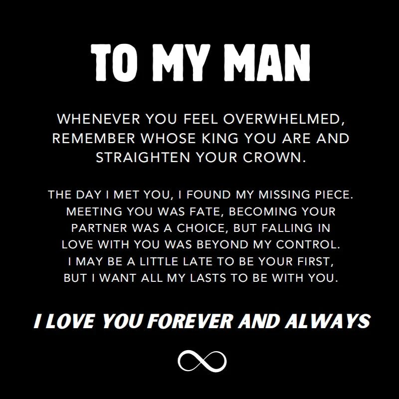 Men's Leather Rope Bracele For Birthday Father's Day Christmas Gifts To My Man Custom Engraved | MONMONShop - monmonshop.com