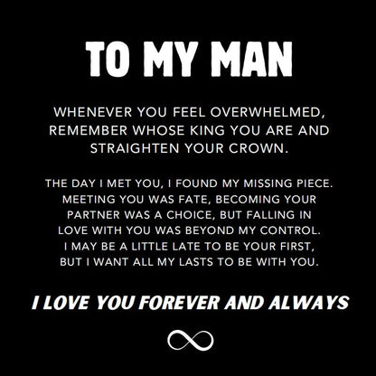 Men's Leather Rope Bracele For Birthday Father's Day Christmas Gifts To My Man Custom Engraved | MONMONShop - monmonshop.com