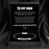 Men's Leather Rope Bracele For Birthday Father's Day Christmas Gifts To My Man Custom Engraved | MONMONShop - monmonshop.com