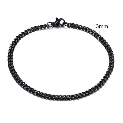 MMS 3 - 11mm Chunky Miami Curb Chain Bracelet for Men, Stainless Steel Cuban Link Chain Wristband Classic Punk Heavy Male Jewelry - monmonshop.com