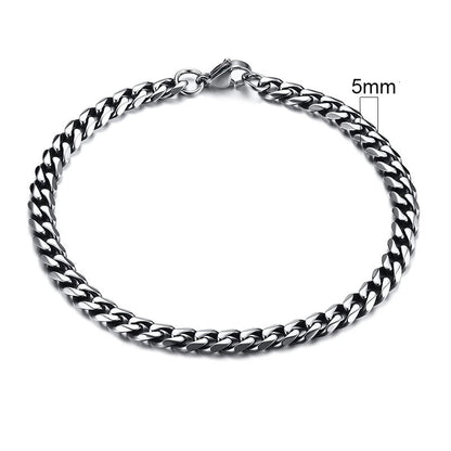 MMS 3 - 11mm Chunky Miami Curb Chain Bracelet for Men, Stainless Steel Cuban Link Chain Wristband Classic Punk Heavy Male Jewelry - monmonshop.com