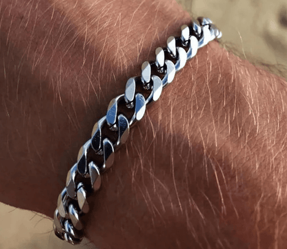 MMS 3 - 11mm Chunky Miami Curb Chain Bracelet for Men, Stainless Steel Cuban Link Chain Wristband Classic Punk Heavy Male Jewelry - monmonshop.com