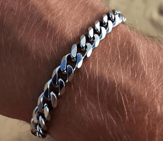 MMS 3 - 11mm Chunky Miami Curb Chain Bracelet for Men, Stainless Steel Cuban Link Chain Wristband Classic Punk Heavy Male Jewelry - monmonshop.com