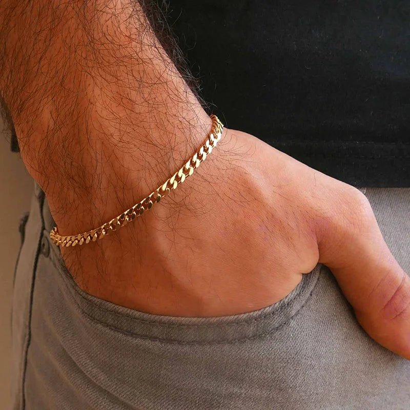 MMS 3 - 11mm Chunky Miami Curb Chain Bracelet for Men, Stainless Steel Cuban Link Chain Wristband Classic Punk Heavy Male Jewelry - monmonshop.com