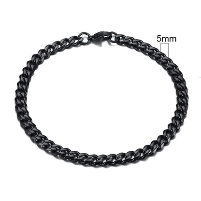 MMS 3 - 11mm Chunky Miami Curb Chain Bracelet for Men, Stainless Steel Cuban Link Chain Wristband Classic Punk Heavy Male Jewelry - monmonshop.com