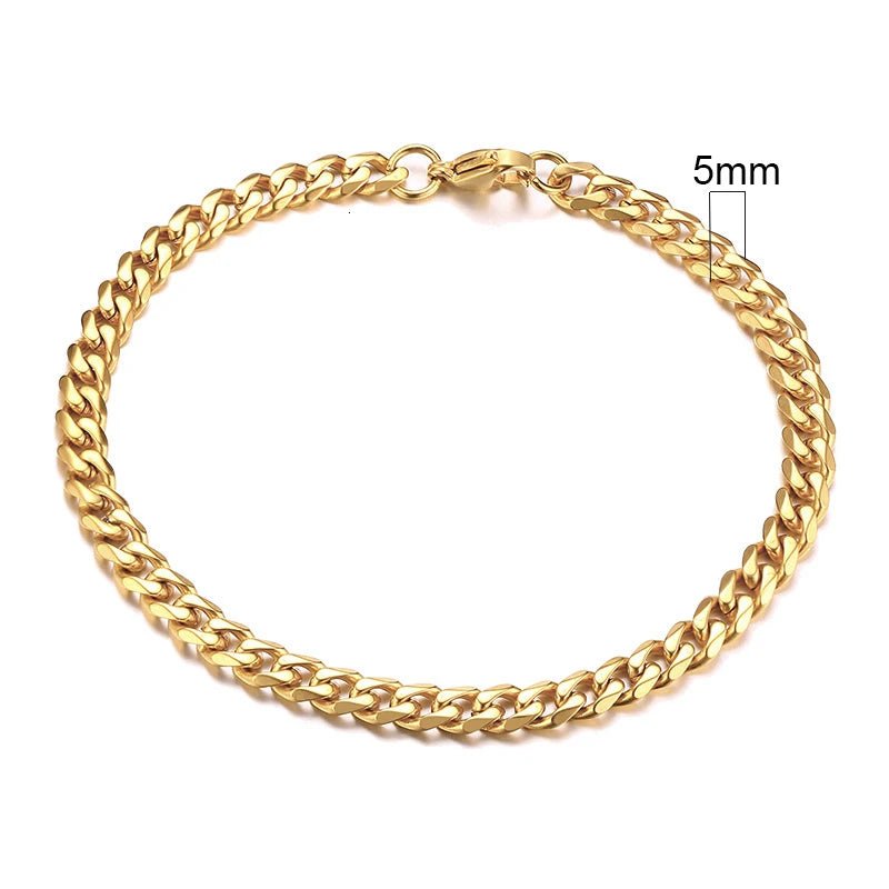 MMS 3 - 11mm Chunky Miami Curb Chain Bracelet for Men, Stainless Steel Cuban Link Chain Wristband Classic Punk Heavy Male Jewelry - monmonshop.com
