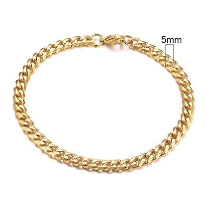 MMS 3 - 11mm Chunky Miami Curb Chain Bracelet for Men, Stainless Steel Cuban Link Chain Wristband Classic Punk Heavy Male Jewelry - monmonshop.com