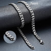 MMS 3/5/7/9mm Thick Cuban Chain Necklaces for Men Women,Simple Miami Curb Links Collar,Waterproof Stainless Steel Unisex Chain - monmonshop.com