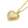 Monogram Floral Oval Heart Locket Pendant Necklaces for Women Men, Stainless Steel Photo Frame Promise Love Keepsake Collar | MMS - monmonshop.com