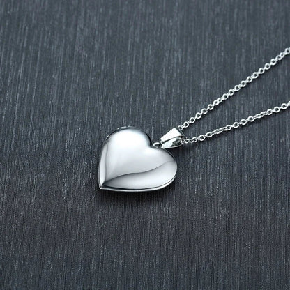 Monogram Floral Oval Heart Locket Pendant Necklaces for Women Men, Stainless Steel Photo Frame Promise Love Keepsake Collar | MMS - monmonshop.com